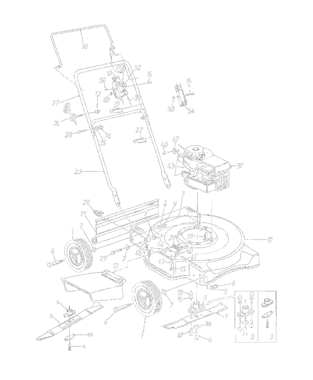 General Assembly Diagram and Parts List for 11A-030A788 (TMO-3700T01)(1997) Yard Machines Lawn Mower
